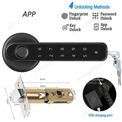 Smart Biometric Fingerprint Door Lock – TTLOCK APP Remote Unlocking
