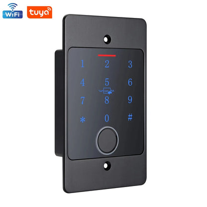 Tuya WiFi Fingerprint Access Control Keypad – Metal Waterproof Backlight Embedded