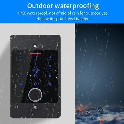 Tuya WiFi Fingerprint Access Control Keypad – Metal Waterproof Backlight Embedded