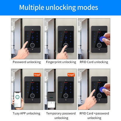 Tuya WiFi Fingerprint Access Control Keypad – Metal Waterproof Backlight Embedded